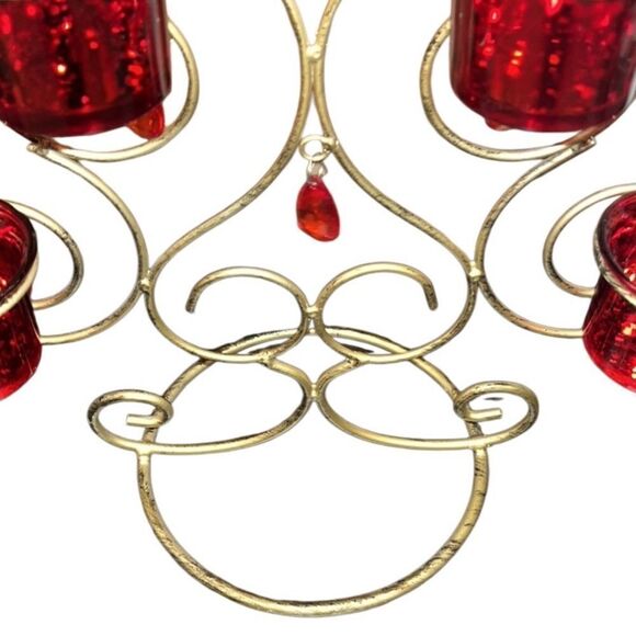 Rustic Metal Christmas Tree Candle Holder - Picture 7 of 9